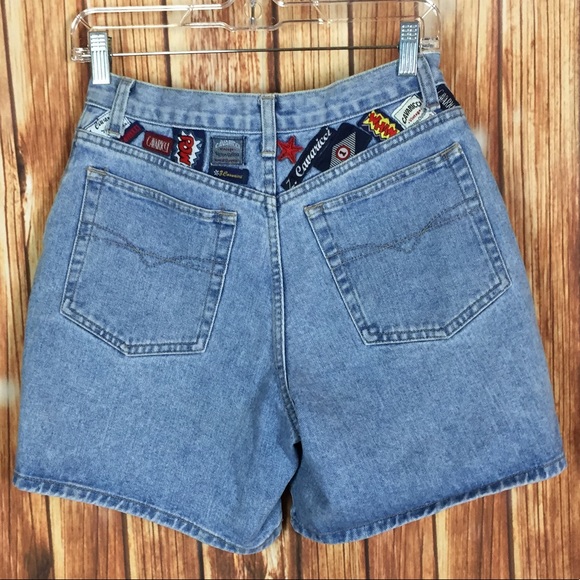 Z. Cavaricci Pants - Z Cavaricci Vintage HiRise Comic Denim Mom Shorts